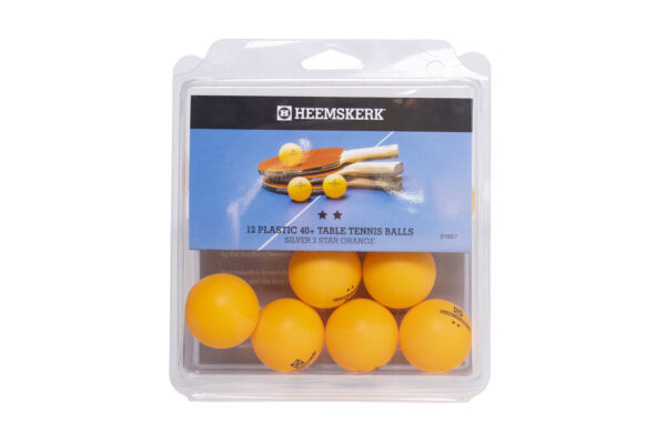 Tafeltennisballetjes Heemskerk Silver Oranje Per 12